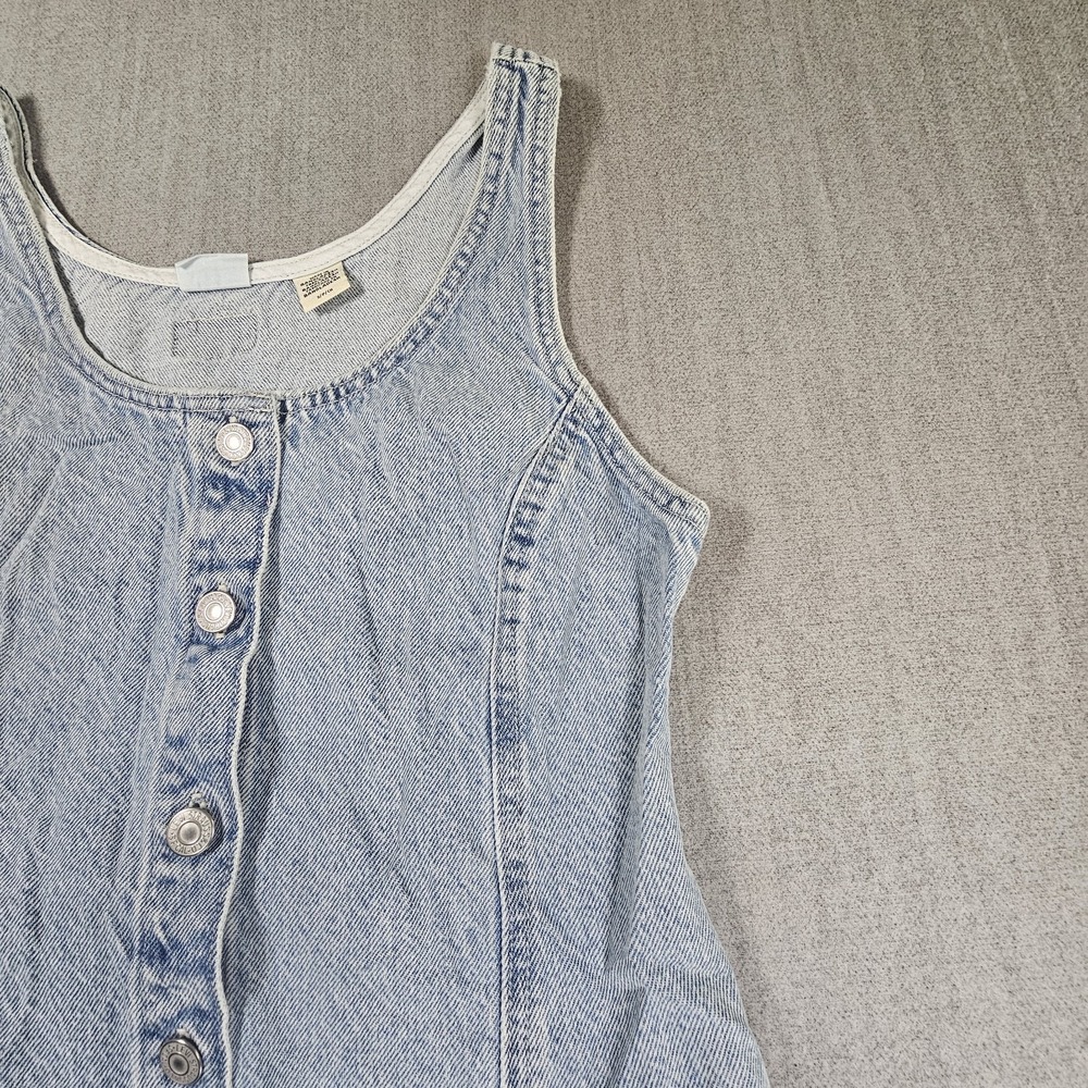 Levi's Womens‎ Light Blue Denim Dress Button Down Pockets Sleeveless Size Small - Picture 7 of 16